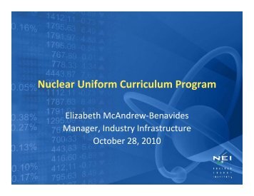 Nuclear Uniform Curriculum Program