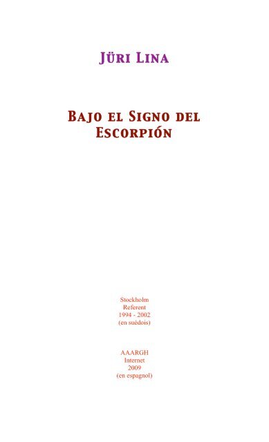 Bajo el Signo del Escorpion