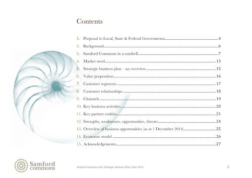 Samford Commons Strategic Business Plan