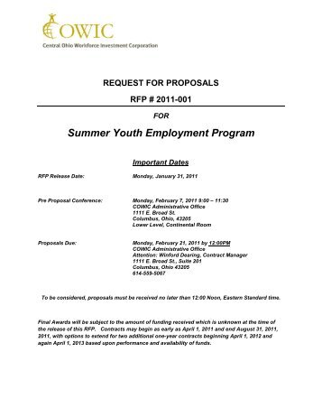 Summer Youth Employment Program - Gripelements.com