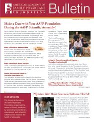 Make a Date with Your AAFP Foundation During - American ...