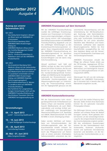 AMONDIS Newsletter 4 - uhb consulting AG