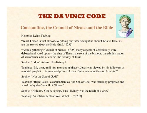 THE DA VINCI CODE