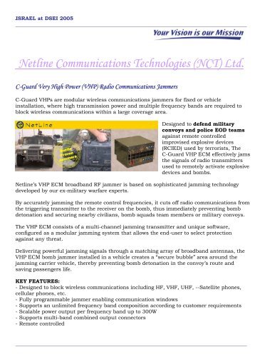 Netline Communications Technologies (NCT) Ltd. C-Guard ... - Sibat