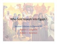 Who Sold Joseph into Egypt? - Newmanlib.ibri.org