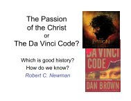 The Passion of the Christ The Da Vinci Code?