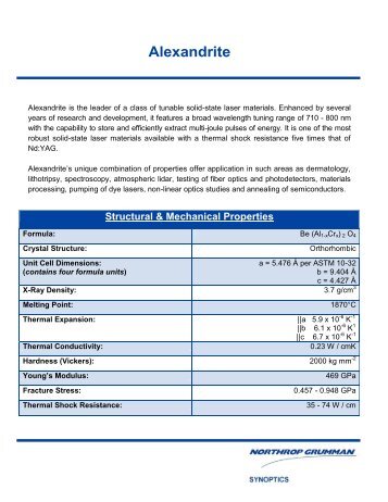 Alexandrite - Northrop Grumman Corporation
