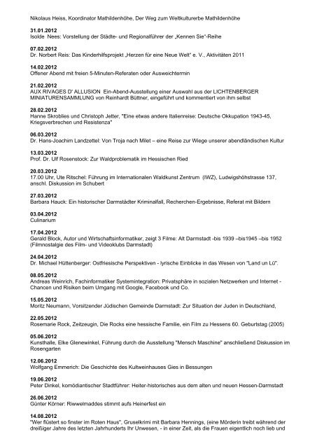 FrÃ¼here Programme