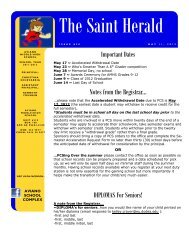 The Saint Herald - Aviano High School - DoDEA