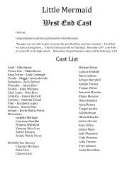 Little Mermaid West End Cast - Aviano High School
