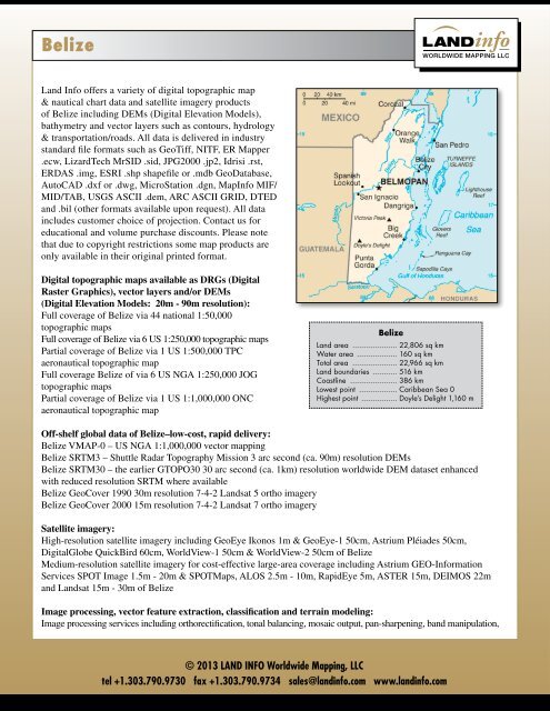 Belize - Land Info