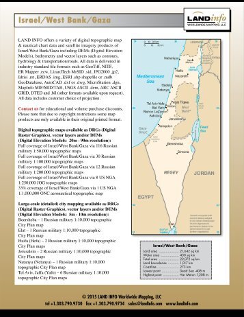 Israel/West Bank/Gaza - LAND INFO Worldwide Mapping ...