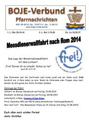 Pfarrnachrichten 29-32.2013 - Boje Verbund