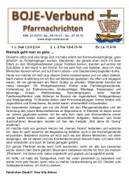 Pfarrnachrichten 41-43.2013 - Boje Verbund