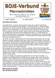 Pfarrnachrichten 17-18.2013 - Boje Verbund