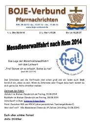 Pfarrnachrichten 29-32.2013 - Boje Verbund