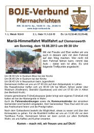 Pfarrnachrichten 33-34.2013 - Boje Verbund