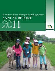 2011 Annual Report - Fieldstone Farm Therapeutic Riding Center