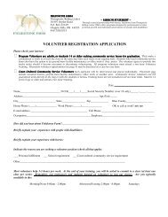 Application Form - Fieldstone Farm Therapeutic Riding Center