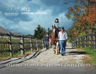 2012 Annual Report - Fieldstone Farm Therapeutic Riding Center