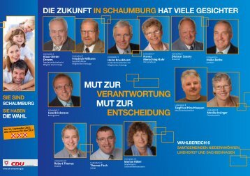mut Zur verantWortung mut Zur entScheidung - CDU Sachsenhagen
