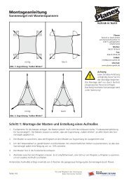 Montage Sonnensegel (Wantenspanner) - Planex Technik in Textil ...