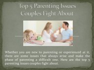 Top 5 Parenting Issues Couples Fight About