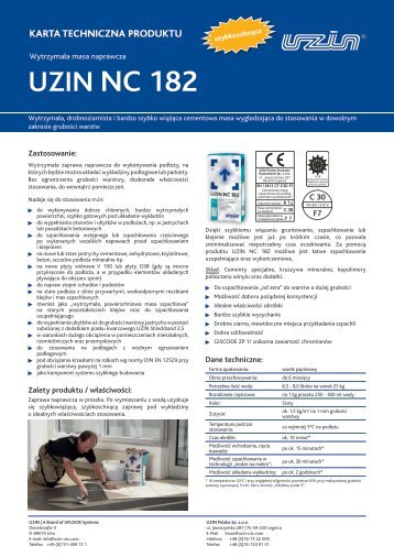 UZIN NC 182 - myfloor.pl