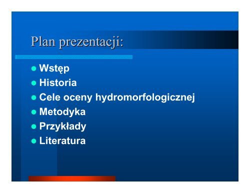 OCENA HYDROMORFOLOGICZNA RZEK â HISTORIA, CELE ...