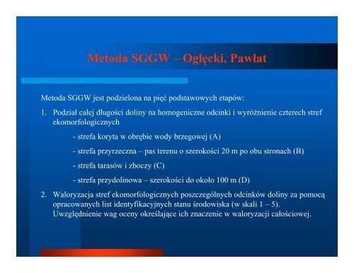 OCENA HYDROMORFOLOGICZNA RZEK â HISTORIA, CELE ...