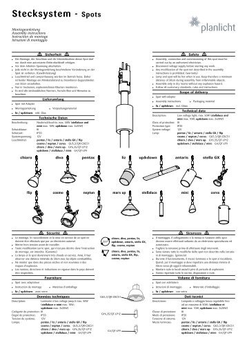 Stecksystem - Spots - Planlicht