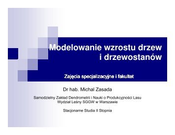 Modelowanie wzrostu drzew i drzewostanÃ³w