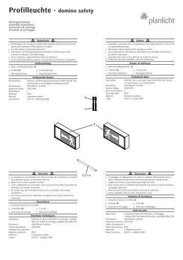 Profilleuchte - domino safety - Planlicht