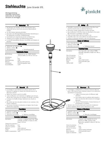 Stehleuchte Juno Grande STL - Planlicht