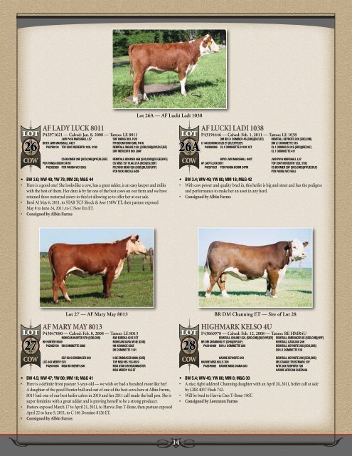 GENETIC IMPROVERS - Albin Farms, Newman, Illinois