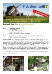 Freizeittipp Nr. 3 - Kienmühle Thiendorf - Dresdner Heidebogen