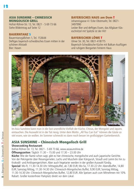 Biergarten-Guide Augsburg 2015