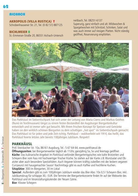 Biergarten-Guide Augsburg 2015