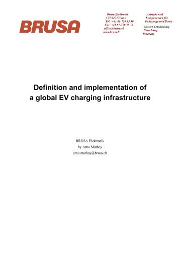 Definition and implementation of a global EV ... - Park & Charge