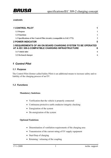 specifications IEC 309-2 charging concept - Park & Charge