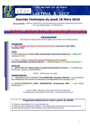 JT AFTPVA et SECF du 18 mars 2010