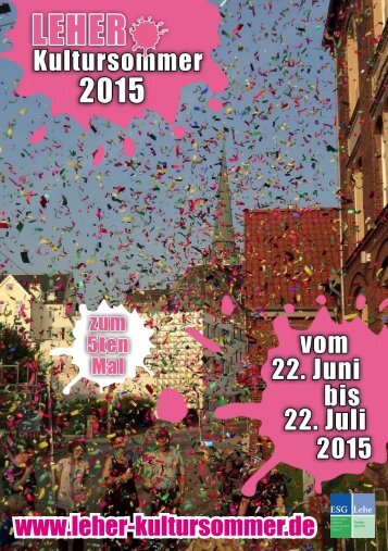 Leher Kultursommer 2015 - Das ganze Programm