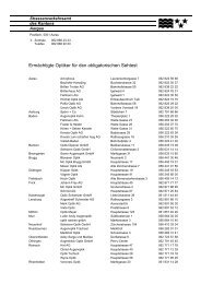 Ermächtigte Optiker für den obligatorischen Sehtest