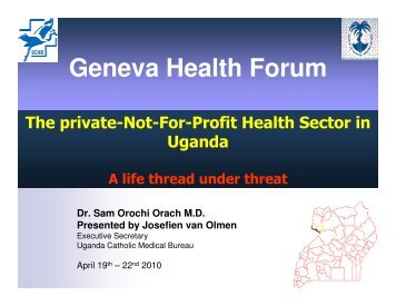 The PNFP in Uganda - Health Systems Strengthening