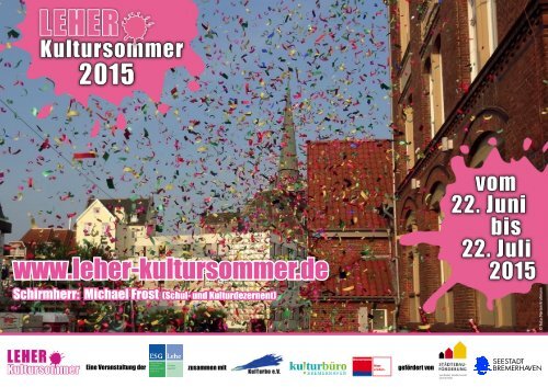 Plakat "Leher Kultursommer 2015"