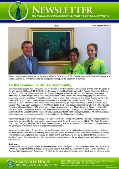 To the Somerville House Community 03/1