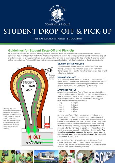 Student Drop Off Pick Up Somerville House Student Drop Off Pick Up Somerville House