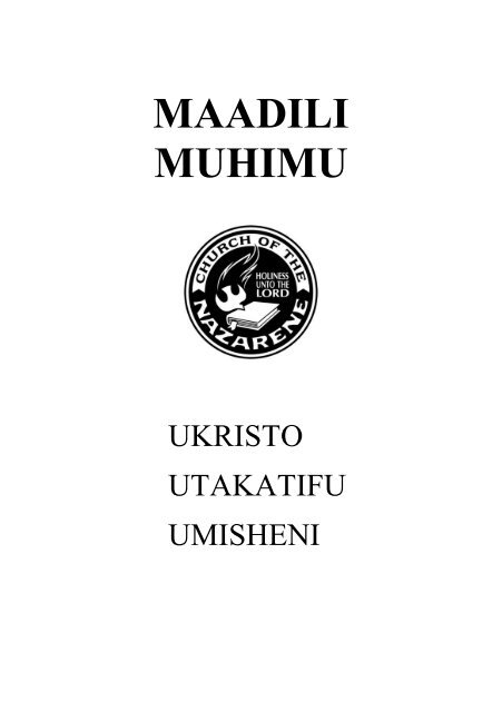 MAADILI MUHIMU