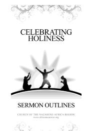 Celebrating Holiness Sermon Outlines - Church of the Nazarene ...