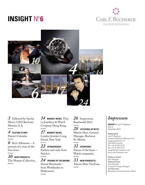 Magazine â€œInsightâ€ No.6 (PDF) - Carl F. Bucherer